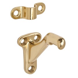 Schlage SPS059B-605 Sps059B605/059B3 Handrail Bracket, 2-1/4 in L X 1-3/8 in W, Solid, Bright, No Size, Brass