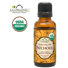 US Organic 100% Pure Patchouli Essential Oil - USDA Certified Organic, Steam Distilled - W/Euro droppers (More Size Variations Available) (30 ml / 1 fl oz)