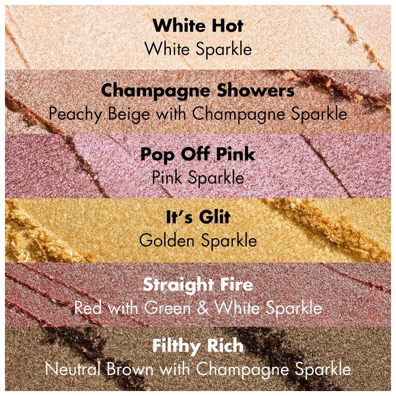 Fine as Fleck Glitter Eyeshadow:_Champagne Showers - Peachy Beige with