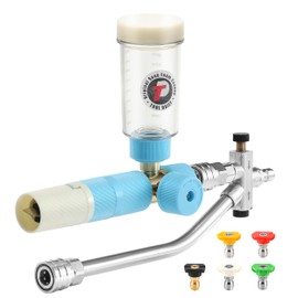 Tool Daily Foam Cannon with Dual Connector Accessory, Original Soap Cannon for Pressure Washer, 5 Power Washer Nozzle Tips, 1/4 Inch Quick Connect