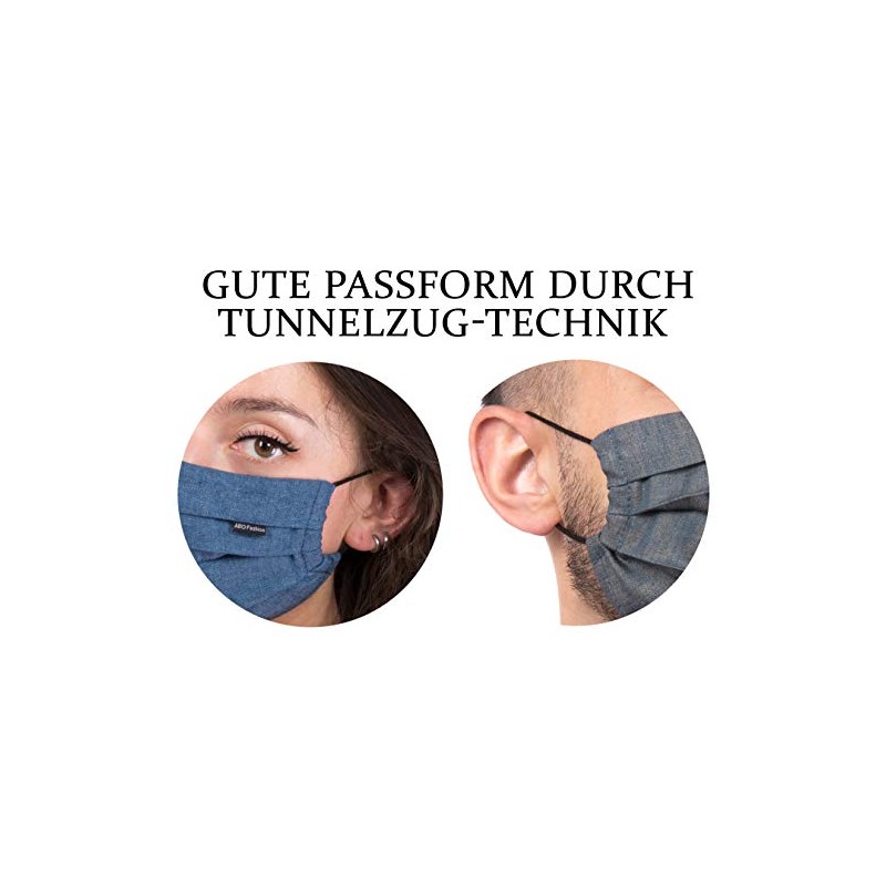 High-quality summer mask, breathable, various colours, washable at 90 °C,