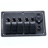 Amarine Made 5 Gang Aluminium LED Rocker & CIG Socket