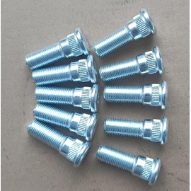 10PCS Bolts 610-109 1/2-20 Serrated Wheel Stud - .625 in. Knurl, 1-5/8 in. Length Replacement for 1964-1973 Jeep DJ, 1949-1983 Ford, 1990-1999 Jeep Cherokee