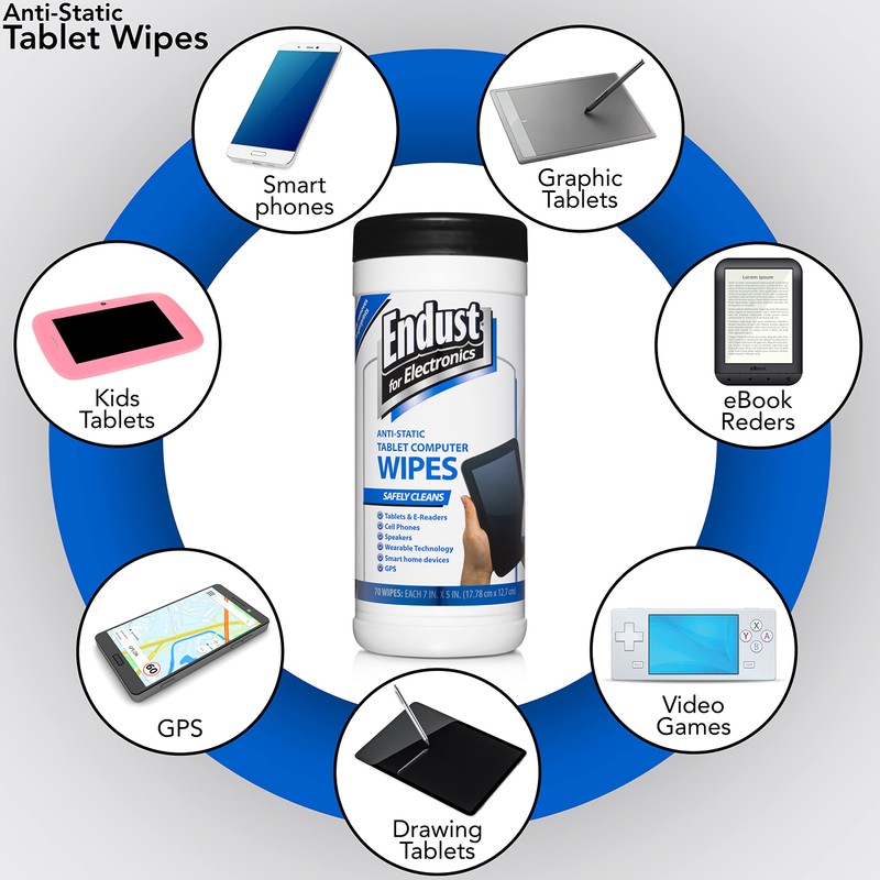 Endust For Electronics Screen Cleaner Wipes, Electronics Surface Cleaning Wipes,