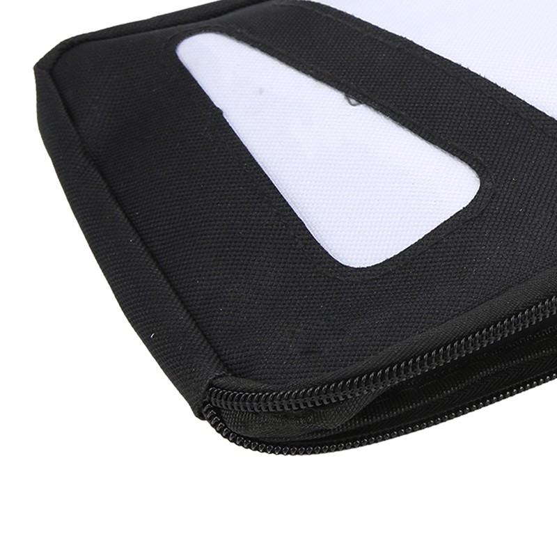 10in Black Surfboard Surfing Fin Storage Bag Durable Canvas Handbag