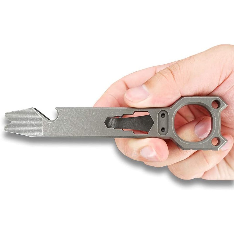 Titanium EDC Crowbar Outdoor Crowbar Bottle Opener with Pocket Clip