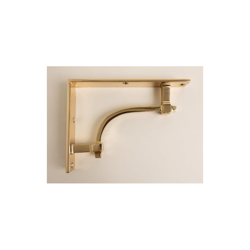 Polished Brass Vintage Industrial Style Solid Brass Shelf Brackets |