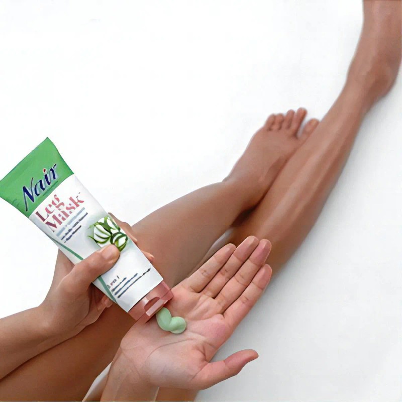Crema Depilatoria Corporal Nair Leg Mask Suave Exfoliante Algas Marinas