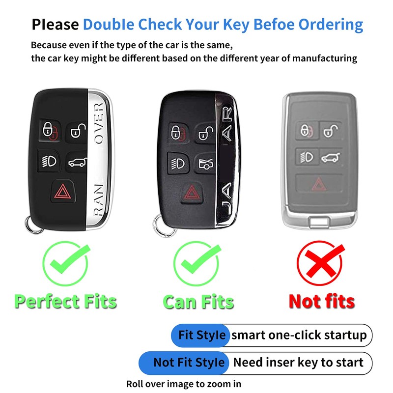 LCXWZNDY for Land Rover Key Fob Case Cover, Compatible with