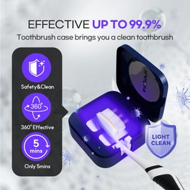 HubiCare Toothbrush Case, Toothbrush Covers with Holder, Rechargeable Travel Home Toothbrush And Holder, Cleaner Case for All Electric And Manual Toothbrushes (White)