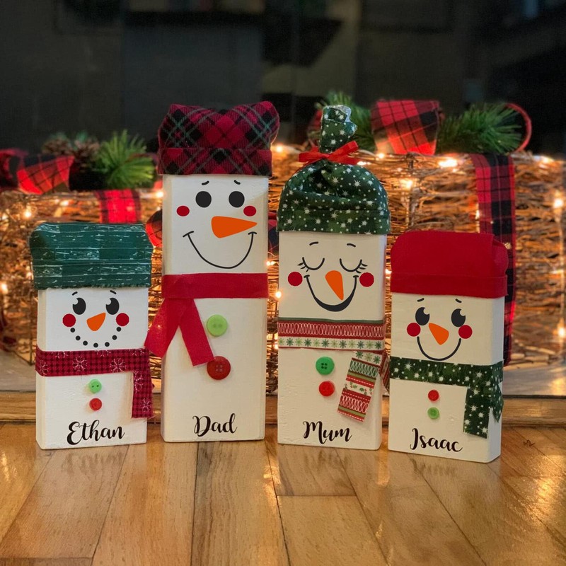 5” Christmas Snowman Face Stencils for Painting on Wood Reusable