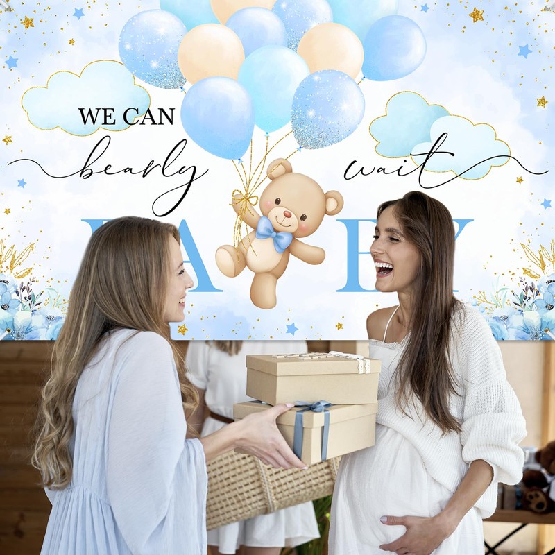 Mocsicka We Can Bearly Wait Backdrop Banner 6x3.6ft