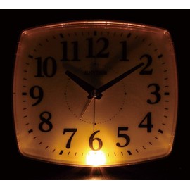 RHYTHM 8REA31SR08 Alarm Clock, Collecting Dial, Light, Continuous Second Hand, Electronic Sound, Alarm, Gray, 5.1 x 5.9 x 2.6 inches (13.1 x 15 x 6.7 cm)