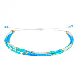 C·QUAN CHI Women Pearl Strand Bracelets Miyuki Bracelets Friendship Bracelets Adjustable Jewelry