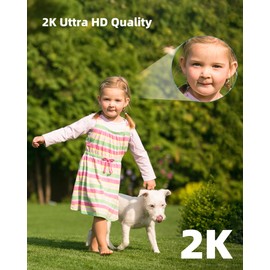 CKK 2K Security Cameras Outdoor 2Pack, 2.4G/5G Wireless Home Security Cameras, 360 PTZ, PIR Motion Detection, Color Night Vision, 2-Way Talk, Waterproof, Audible & Floodlight Alarm, Works with Alexa