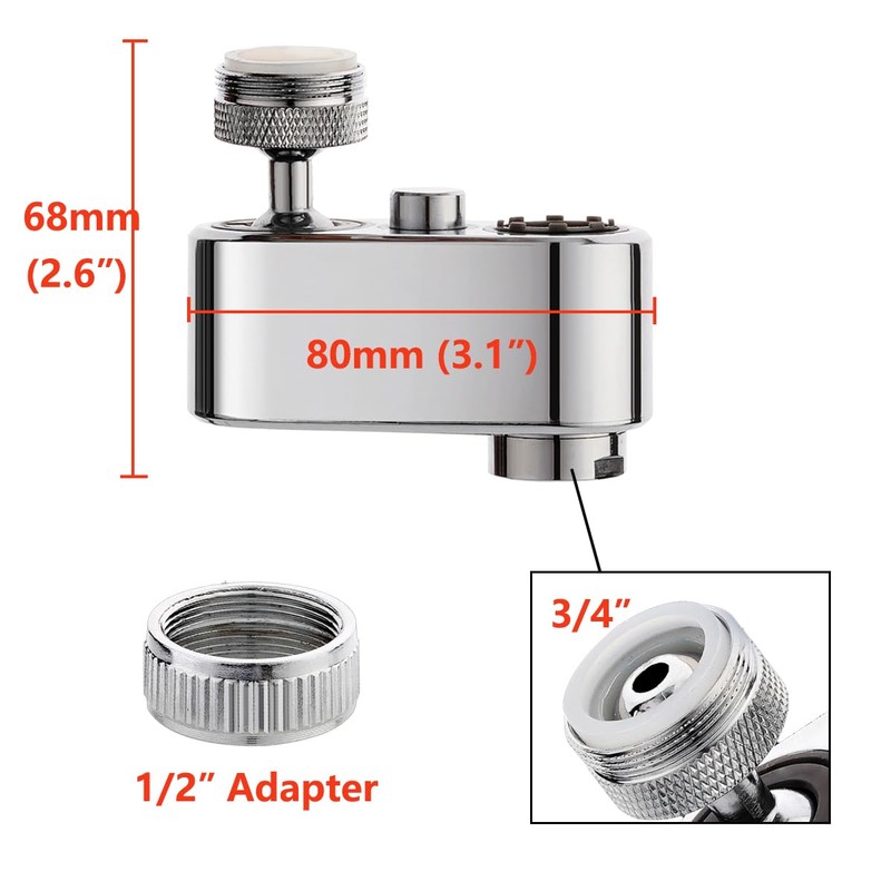 Tap Attachment Swivelling - 1080 Degree Rotatable Double Function Tap