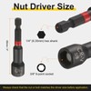 sourcing map 3pcs Nut Driver Drill Bit 3/8 Inch Socket
