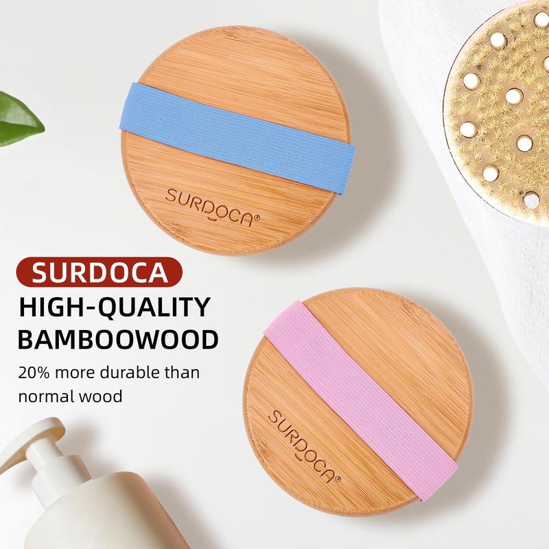 SURDOCA Dry Brushing Body Brush, Dry Brush Lymphatic Drainage, Wet
