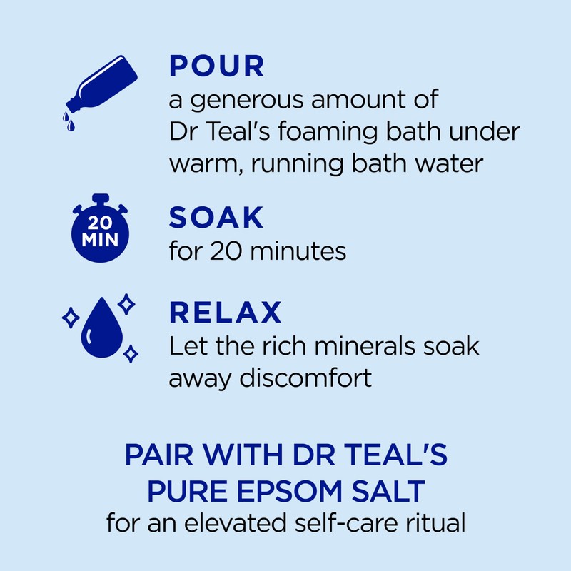 Dr Teal's Foaming Bath with Pure Epsom Salt, Vitamin C