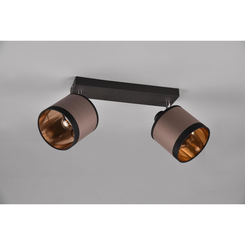 Reality Leuchten Davos R81552041 Spotlight Bar Metal Matte Black Fabric
