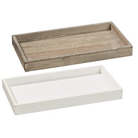 Wooden Tray 30 x 16 x 3 cm White