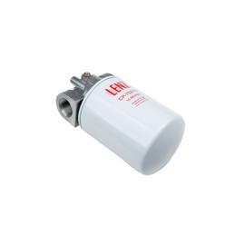Lenz 10 Micron Hydraulic Oil Filter Assembly – Return Line Spin-On Hydraulic Filter with Indicator Ports – 20 GPM Flow Rate, 200 PSI, 3/4" NPTF – Log Splitter & Tractor Compatible – Model 221006