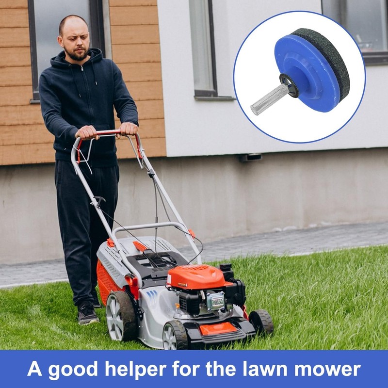 Premium Lawn Mower Blade Sharpeners - 2-Pack Blue Garden Tool