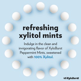 XyloBurst Xylitol Mints - Sugar Free Mints with Xylitol Candy - Aspartame Free, Gluten Free, Vegan & Keto Friendly Peppermint -1000 Count Bag