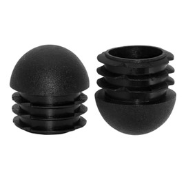 Flyshop 1-3/8", 35 mm Round Tube Inserts Plastic Plugs Chair Leg Furniture Glides for Stool Leg Black Pipe Tubing End Caps, 10 Pcs