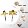 Newdeli Tongue and Groove Router Bit Set 1/4 Inch Shank