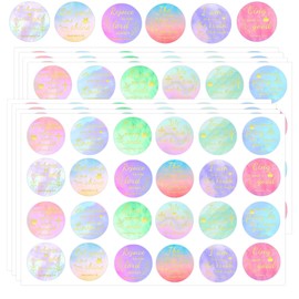 Bible Verse Gold Foil Stickers Jesus Motivational Faith Decal Christian Religious Inspirational Scripture Quotes Envelop Seal for Christmas Scrapbooks Bottles Present Tag 120pcs (Color1, 1.5 inch)