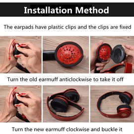 Ear Pad Earpads Leather Cushion Repair Parts for Beats Solo 1.0 & Monster Beats Solo & Beats Solo HD Headphones(earmuffes/Cushion) Headset (White)