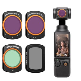 YINGSHIJIANG DJI Osmo Pocket 3 ND Filter Set 4-in-1 (ND2-32 + ND64-512 + CPL + 1/4 Black Mist) Pro Osmo Pocket 3 Accessories for Cinematic Video, Vlogging, Travel Filmmaking