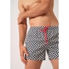 Skiny Men's Swimwear Trunks, Whiteblue Check, L