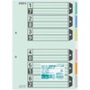Kokuyo Shiki-260 File Index Divider Cards, Color, 6 Slots, Gabat/Back
