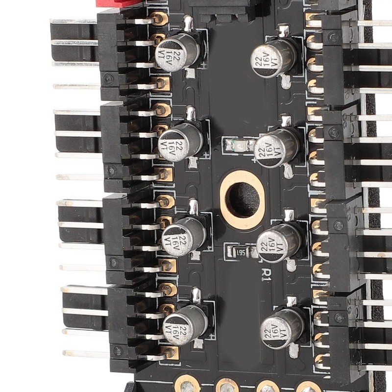 PC Chassis Fan Hub CPU Cooling Hub 10 Port 12V