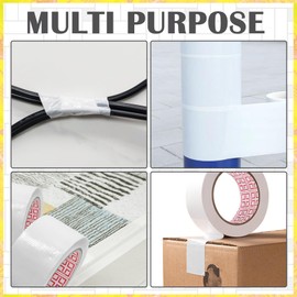 Erigathe White Duct Tape Heavy Duty-2 Inches x 30 Yards, Strong Adhesive Duct Tape, No Residue, Strength, Flexible, Waterproof and Tear by Hand, Multi-Use for Indoor & Outdoor Repairs (1, White)