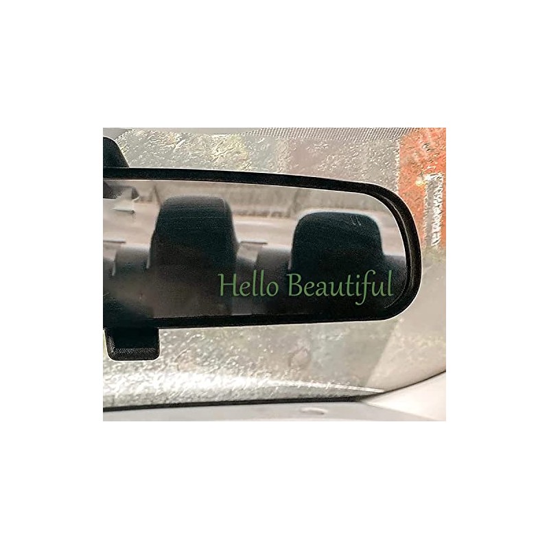 Hello Beautiful Car Rear View Mirror Decal Positivity Vinyl Sticker