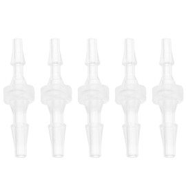HEROFFIX 5 Pcs Aquarium Plastic Hose Barb Fitting 1/16" to 3/32" Hose ID Connectors Clear Plastic