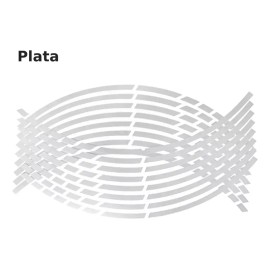 Sticker Calcomania Tira Cortes Reflejante Cinta Pegatina Auto Moto Bici Rin 15-18 Blanco