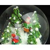 Snow Globe Skier Winter Sports on Base Landscape Silver Music