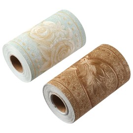 Upluckey 3D Flower Floral Molding Wallpaper Border Peel Stick Home Ceiling Decorative Border for Bathroom Living Room Kitchen 4inch by 16.4ft