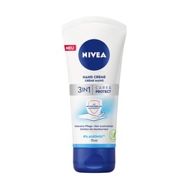 NIVEA 3-in-1 Care & Protect Hand Cream for Stressed Skin by Hand Hygiene, Skin Care for Normal to Dry Hands with Anti-Bacterial Effect*
