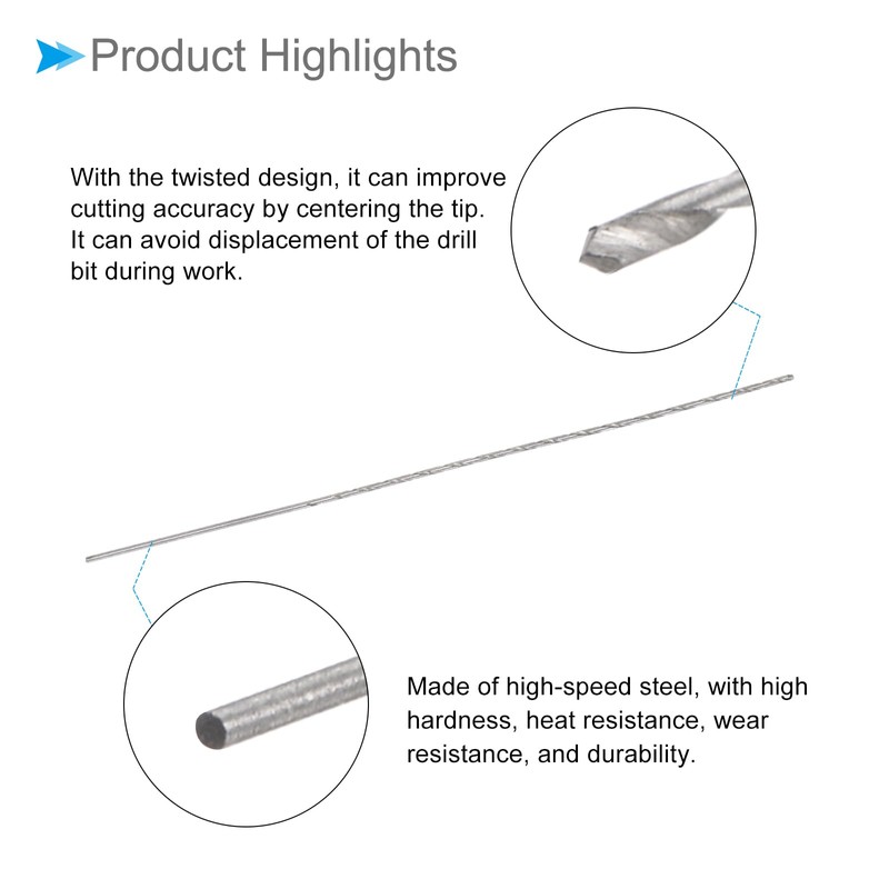 CoCud Mini Twist Drill Bit, 0.03 inch (0.7 mm), Drill
