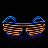 PINFOX Shutter El Wire Neon Rave Glasses Flashing LED Sunglasses