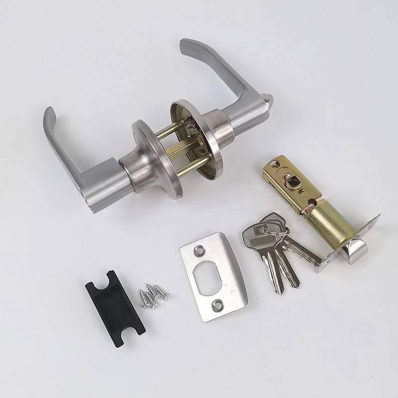 Door Handle Lock Aluminium Alloy Safety Bar Lock Kit with