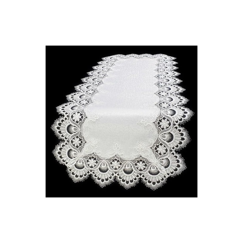 #8139 Lace Table Runner Table Runner Antique White (40 x
