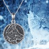 POPLYKE Viking Wolf Head Locket Necklace That Holds Pictures Sterling