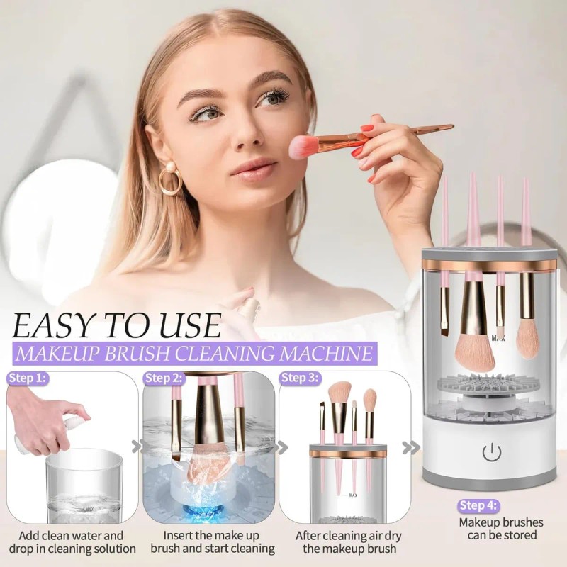 Limpiador Eléctrico Automático De Brochas De Maquillaje Savefree