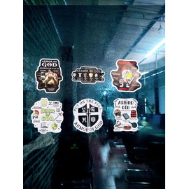 (6 PCS) Ephesians 6 10-18 Armor of God Christian, Bible Verse Sticker Waterproof Vinyl Decal Size 3"